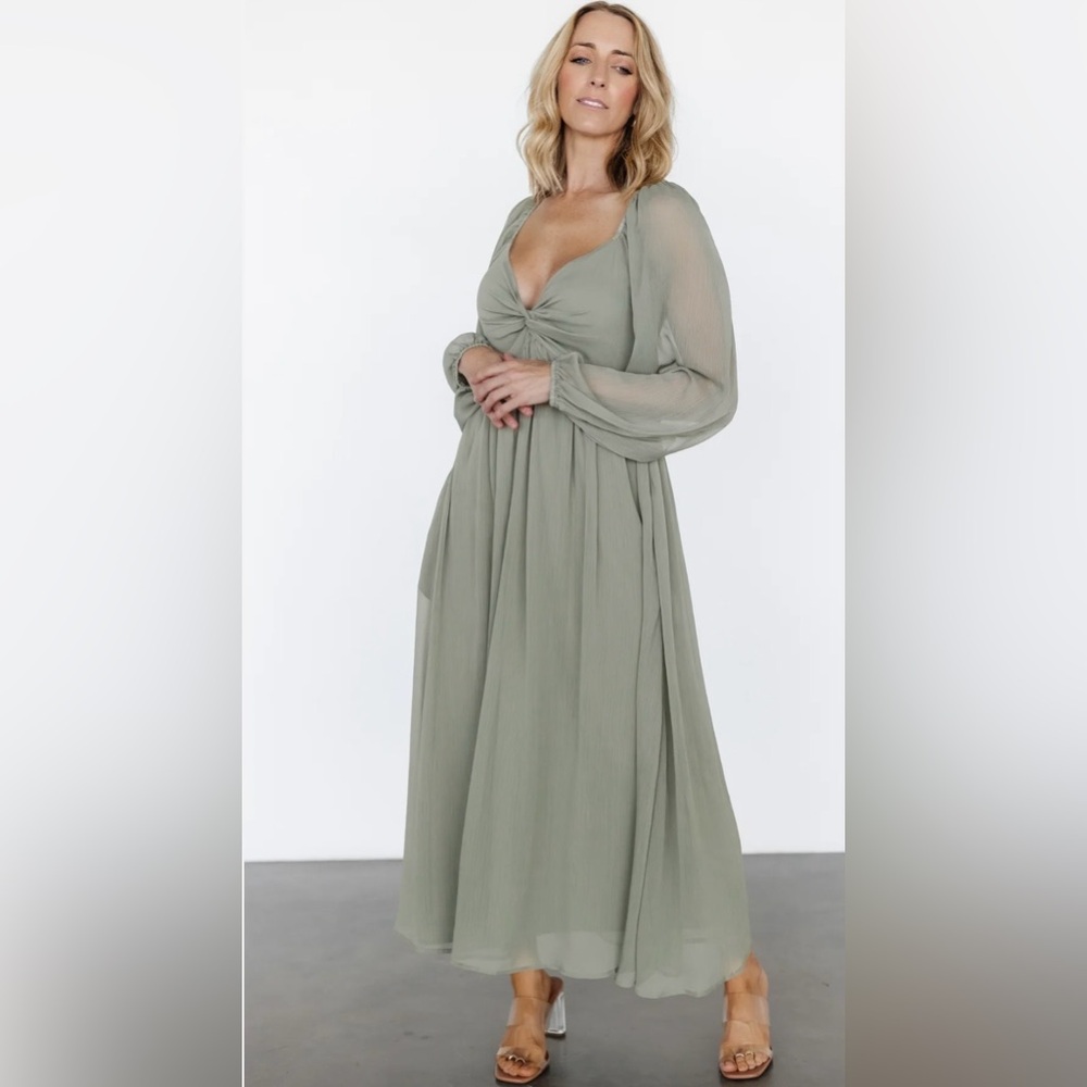 Dione Midi Dress Green Baltic Born